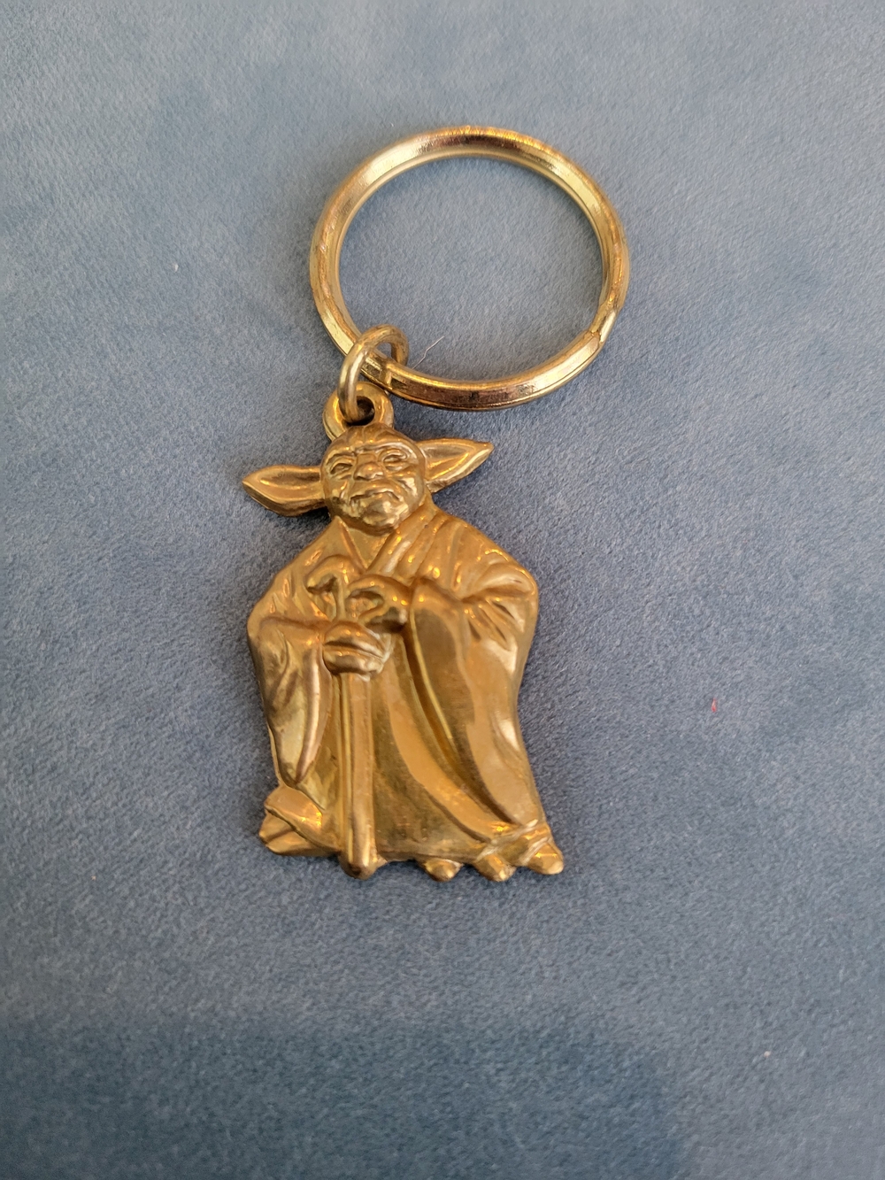 Vtg 1983 Star Wars Return of the Jedi ROTJ Lucas Metal Keychain Yoda Taiwan